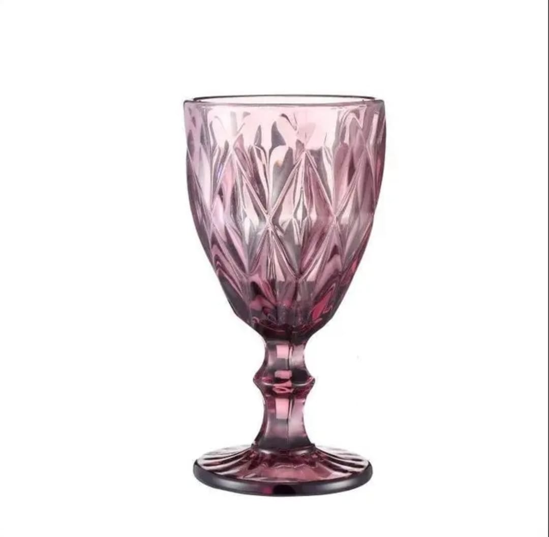 Crystal Glass Drinking Cup Pink